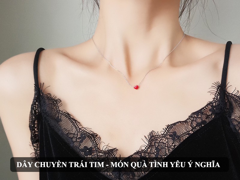 DAY CHUYEN TRAI TIM MON QUA TINH YEU