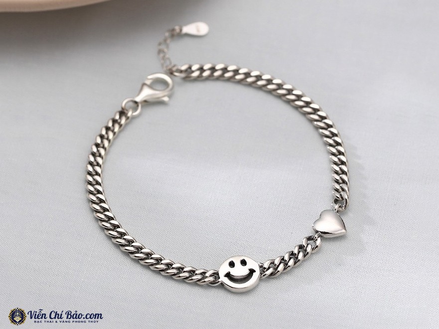 Lắc Tay Trái Tim – Món Quà Vô Giá Dành Cho Phái Đẹp 8 lac-tay-bac-nu-trai-tim-smile