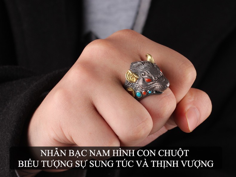 NHAN BAC NAM HINH CON CHUOT BIEU TUONG SU SUNG TUC VA THINH VUONG