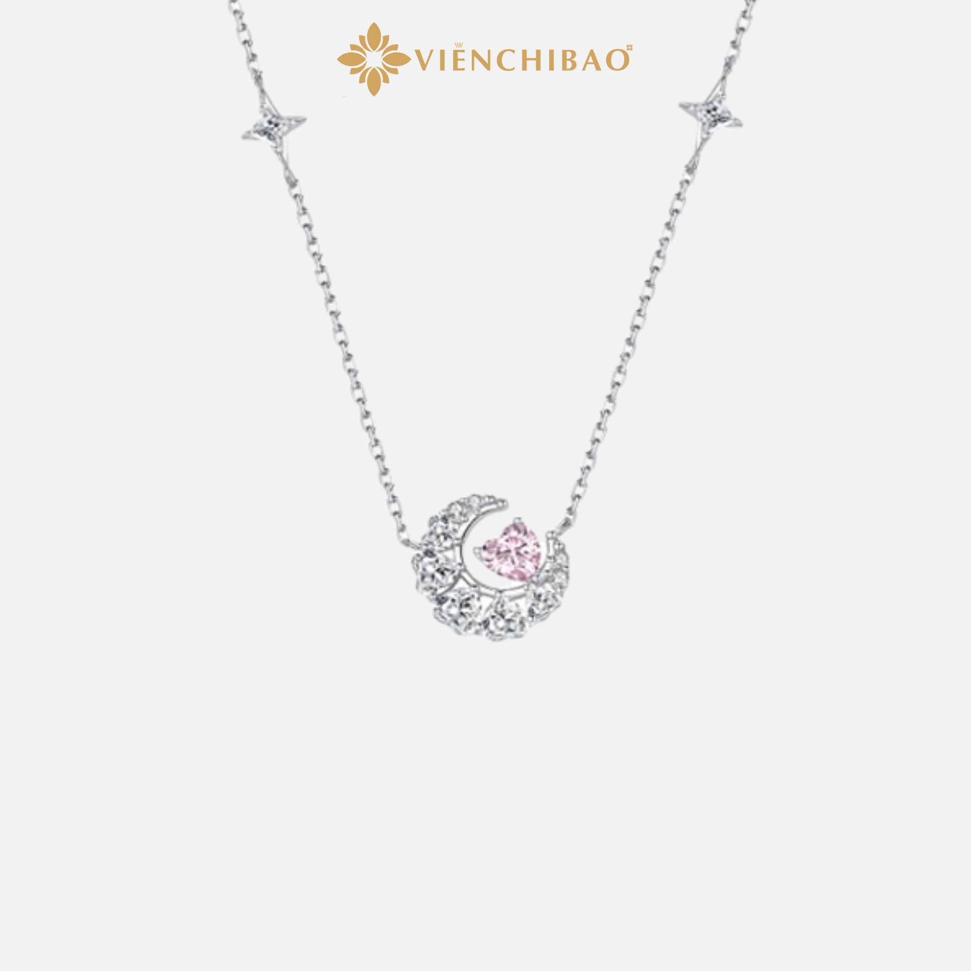 DÂY CHUYỀN MẶT TRĂNG ĐÍNH ĐÁ ZIRCON - VIỄN CHÍ BẢO - D401014 3 Dây chuyền mặt trăng đính đá zircon