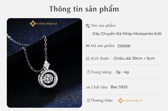 DÂY CHUYỀN MOISSANITE ĐÁ NHẢY 6,5LI BẠC Ý S925 - VIỄN CHÍ BẢO 1 D401097 Done 36