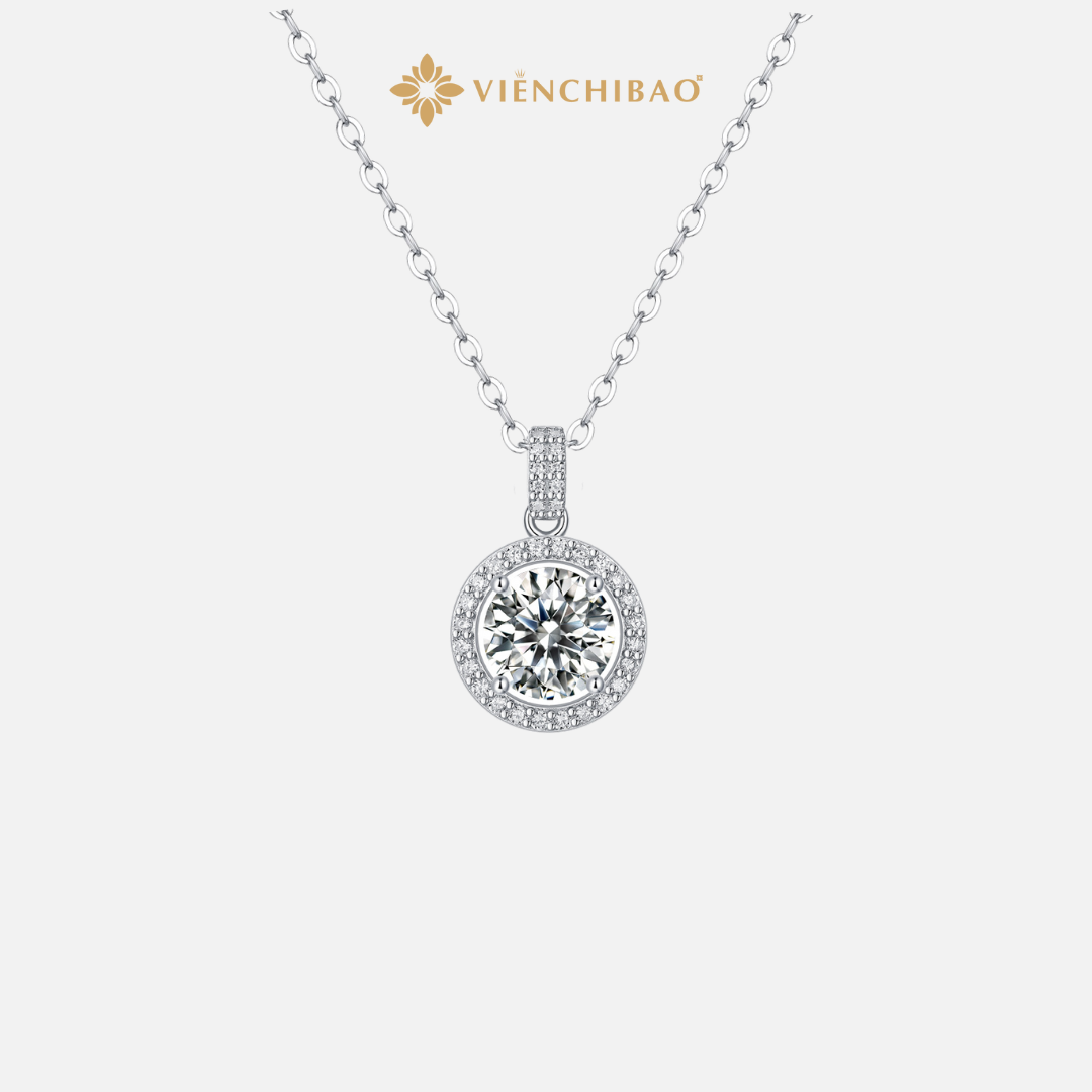 Dây Chuyền Moissanite 6.5Li Bạc Ý - Viễn Chí Bảo | D0006-00-S-WH