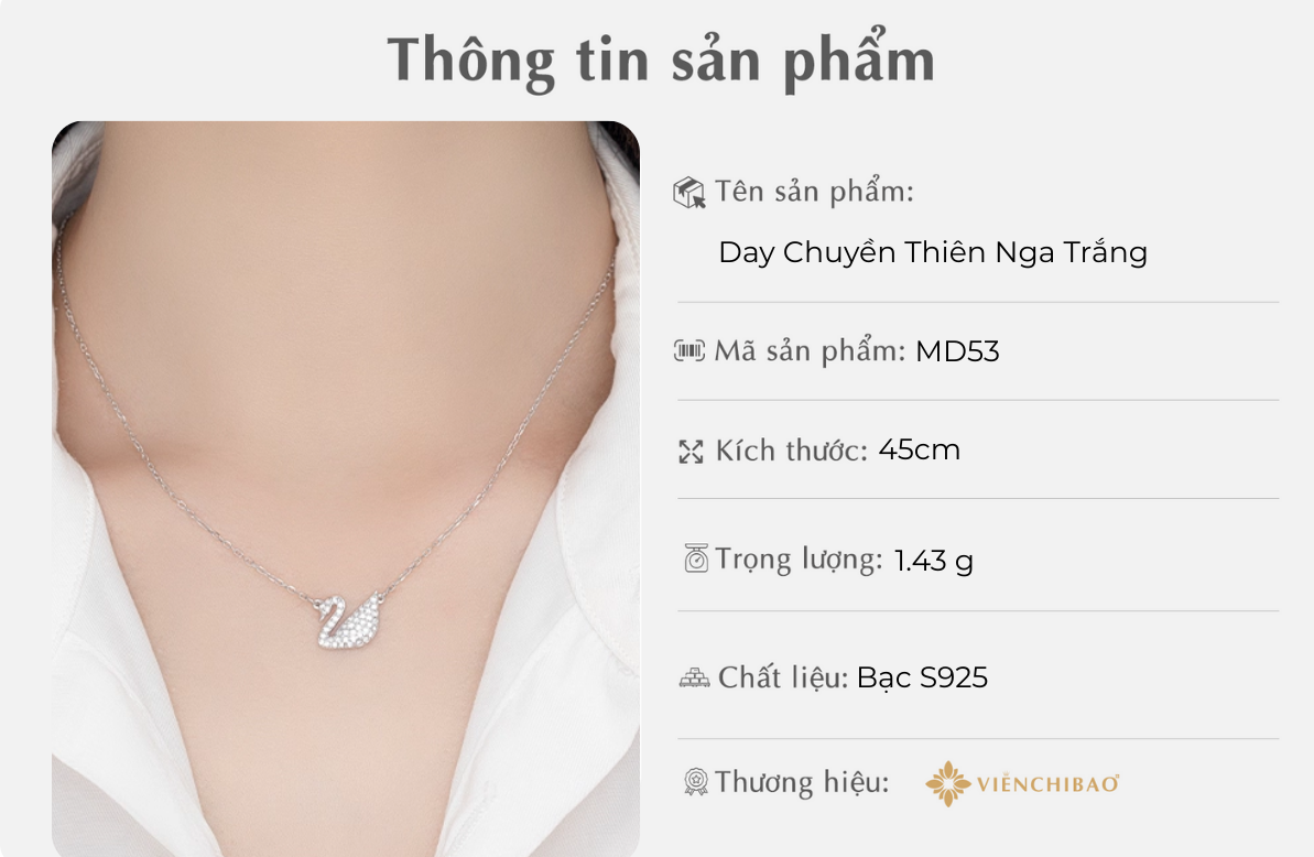 Dây Chuyền Thiên Nga Trắng - Viễn Chí Bảo 1 Dây Chuyền Thiên Nga Trắng