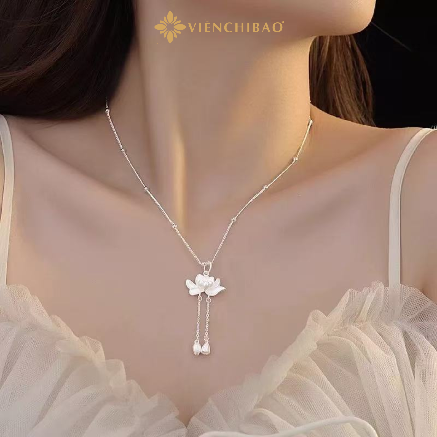 Dây chuyên liên hoa - Bạc S990