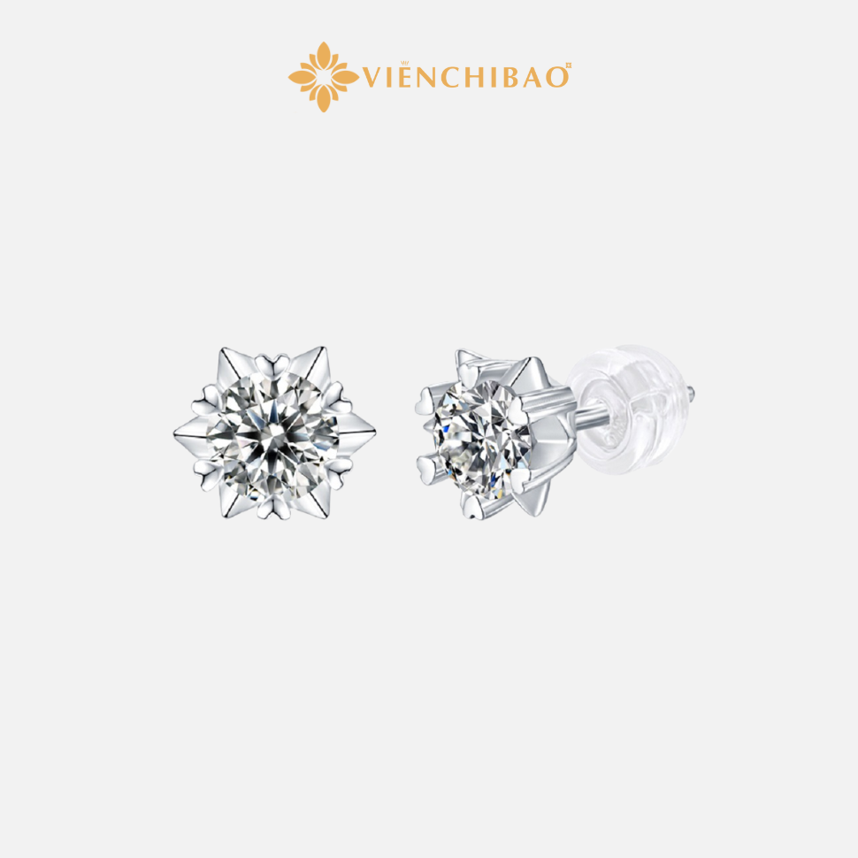 Bông Tai Bông Tuyết Moissanite - Viễn Chí Bảo | B0018