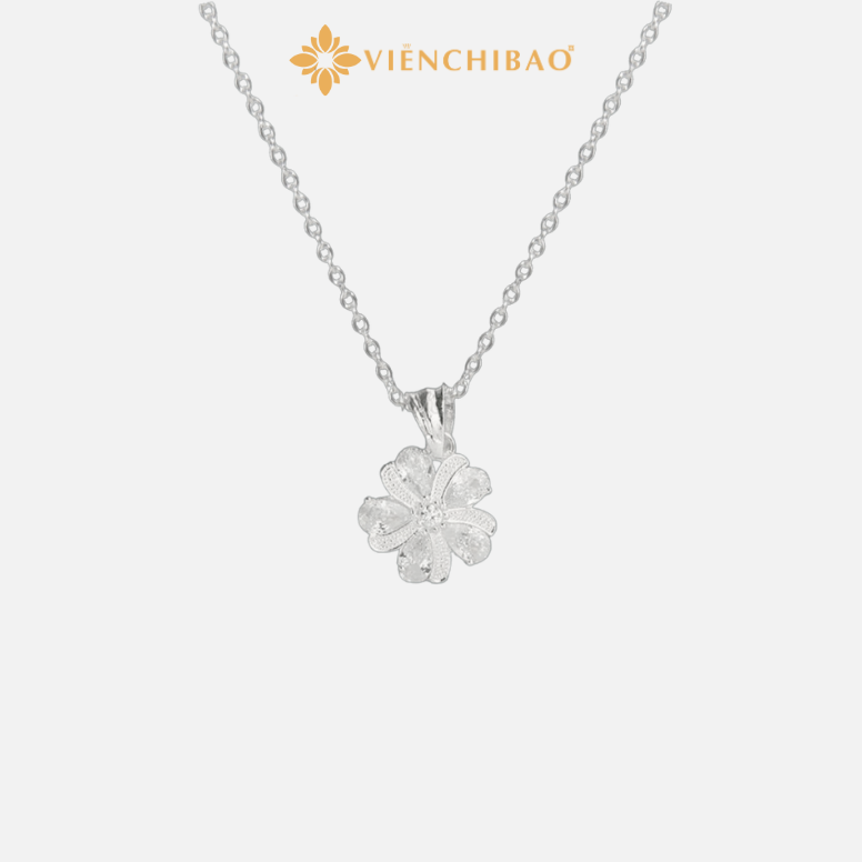 Dây chuyền bạc nữ mặt hoa bách nhật