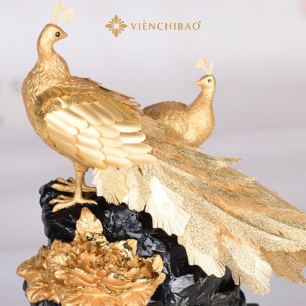 Vật Phẩm Song Công Phú Quý Dát Vàng 24K - Viễn Chí Bảo 1 Song Cong Dat Vang 2