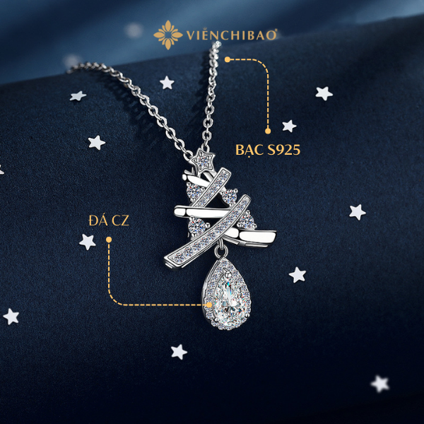DÂY CHUYỀN CÂY THÔNG NOEL ĐÍNH ĐÁ - VIỄN CHÍ BẢO - D401103 2 d401103