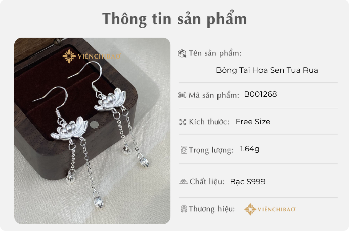 BÔNG TAI HOA SEN TUA RUA - VIỄN CHÍ BẢO - B001268 1 D401097 Done 2 1