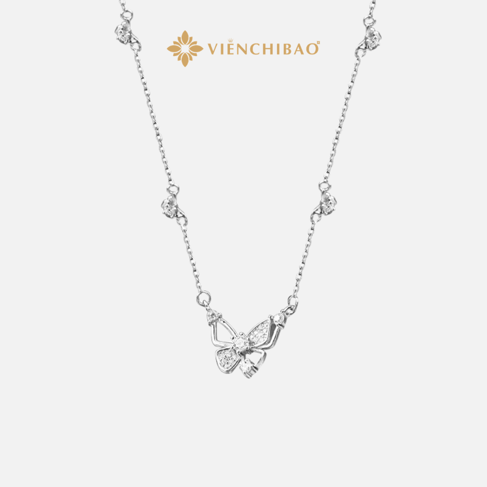 DÂY CHUYỀN HỒ ĐIỆP ĐÍNH ĐÁ CZ S999 - VIỄN CHÍ BẢO - D0013 5 Vienchibao.com 11