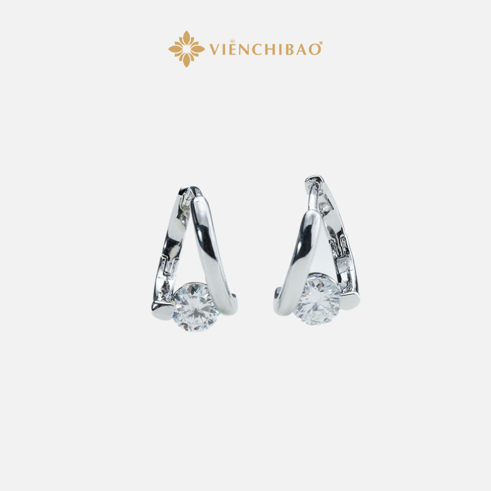 BÔNG TAI DẠ QUANG S925 ĐÍNH MOISSANITE 5LI - VIỄN CHÍ BẢO - B0049