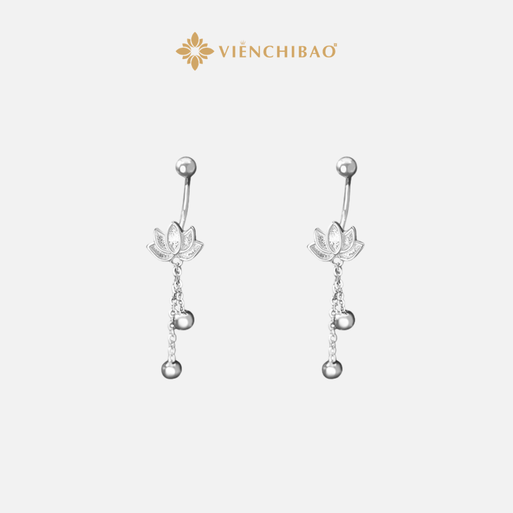 BÔNG TAI LIÊN HOA XÍCH BI S999 - VIỄN CHÍ BẢO - B0021