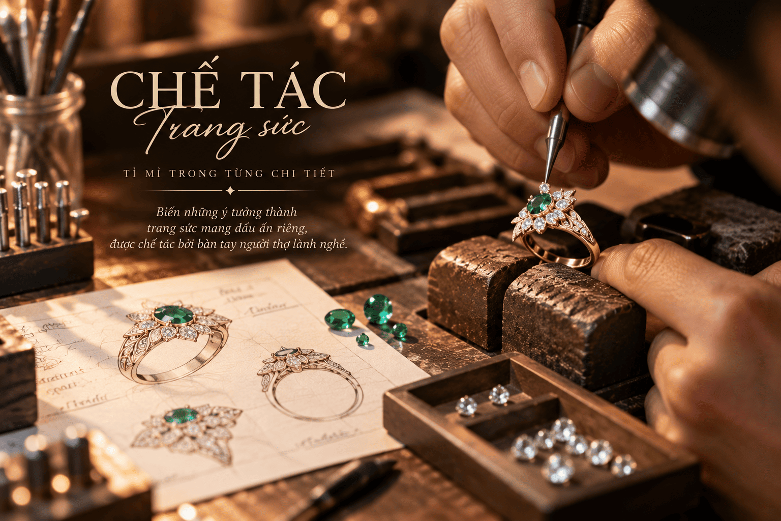 Chế Tác Trang Sức: Quy Trình Tạo Nên Tác Phẩm Kim Hoàn 3 Chế tác trang sức